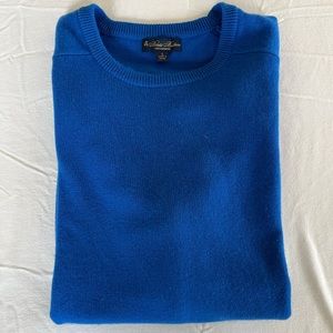 Brooks Brothers 3-ply Cashmere Crewneck Sweater, Men’s L, Blue